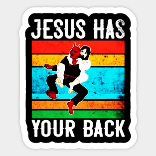 Jesus has your back Sticker